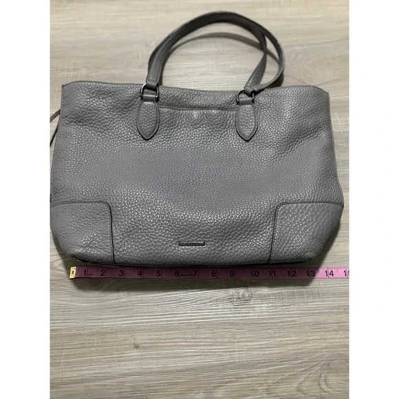 Rebecca‎ Minkoff Studded Leather Tote Bag Grey Shoulder Bag